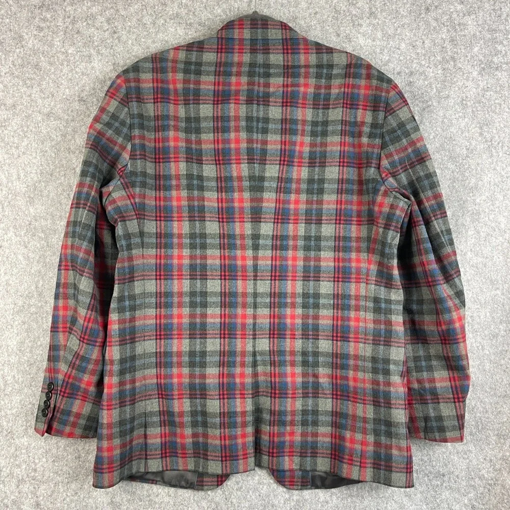 Madison Blazer Sport Coat Mens 42R Plaid Modern Fit 2 Button Preppy Academia